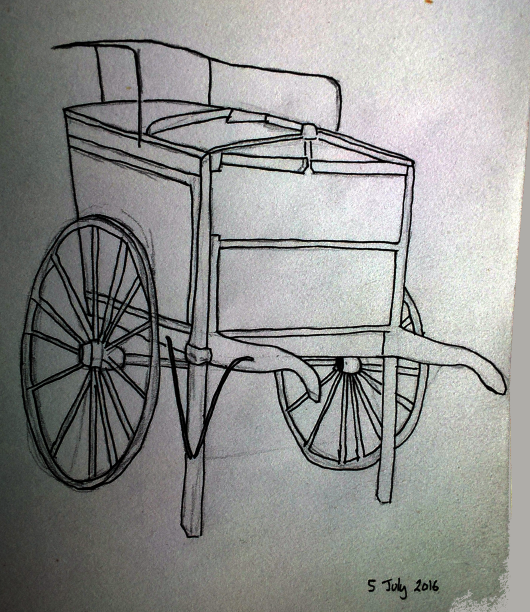 Hand cart drawing