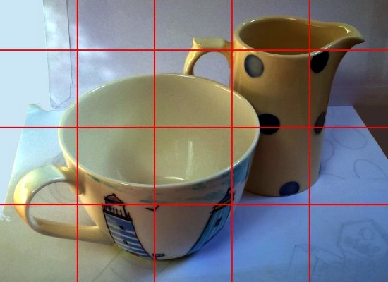 Cup with grid